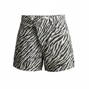 High Waist Zebra Print Women's Shorts